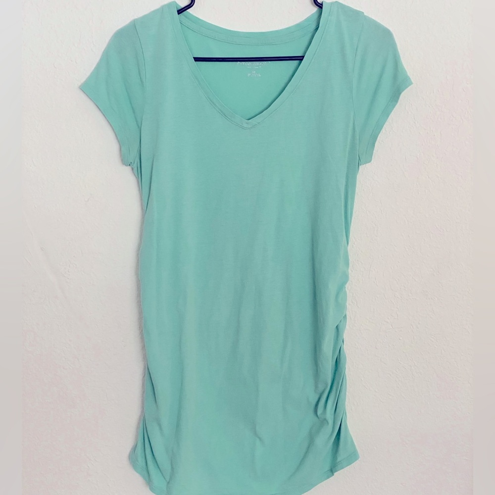 Teal maternity stretchy top women’s XS